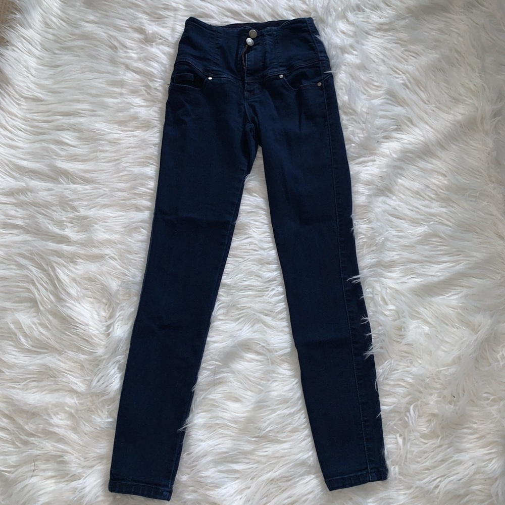 Blue spice stretchy skinny jeans